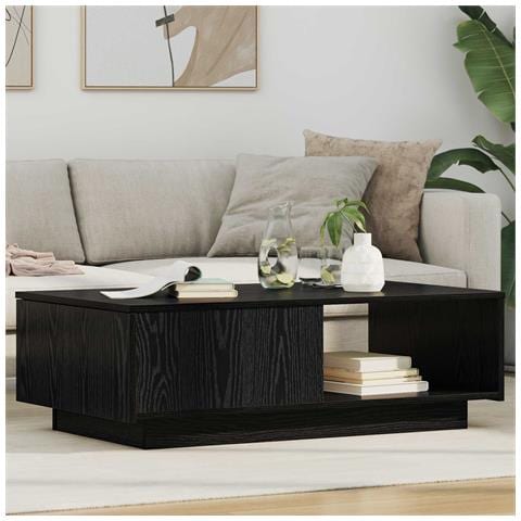 Tavolino da salotto con cassetto Rovere Nero 95 x 55 x 31 cm - Foto 2