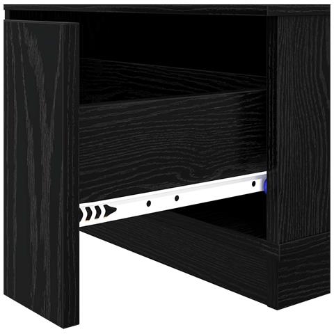 Tavolino da salotto con cassetto Rovere Nero 95 x 55 x 31 cm - Foto 9