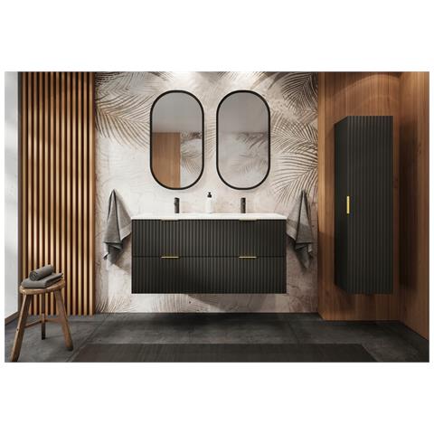| Mobiletto 120cm | Nero opaco | L /H /D 120/57/46cm | Vassoio | Mobiletti da bagno, mobili da bagno, mobiletti da bagno - Foto 10