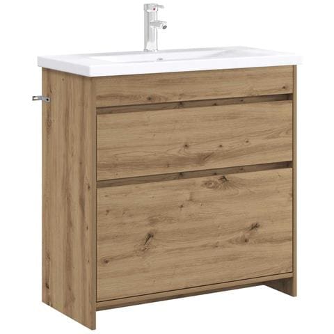 Mobiletto da Bagno Sotto Lavabo Rovere Artigianale - Foto 2