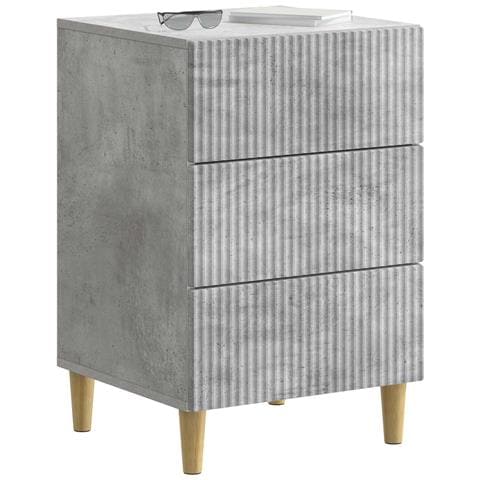 Armadio da Notte con cassetto Grigio Cemento 43 x 41 x 66,5 cm - Foto 2