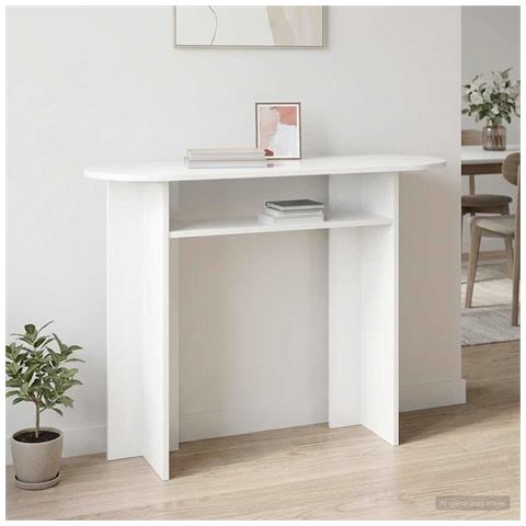 Tavolo consolle Bianco 100 x 39,5 x 75 cm Legno ingegnerizzato - Foto 2
