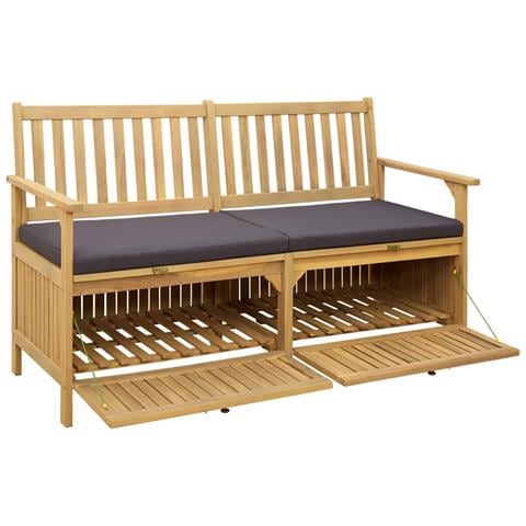 Panchina con contenitore con cuscino con porta 148 x 63 x 84 cm - Foto 2