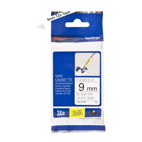 Nastro per Etichettatrice Formato 0.9 cm x 8 m Nero e Bianco - Foto 2