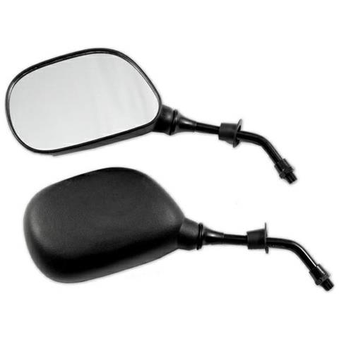 Coppia Specchietti Specchio Retrovisore Scooter Ricambio Moto Naked Nero Dx+sx - Foto 1
