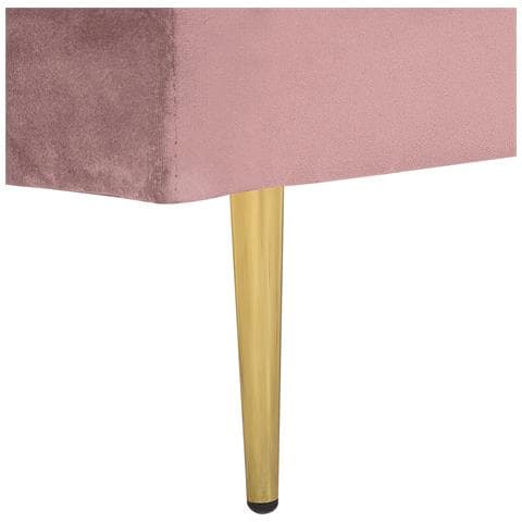 Chaise Longue In Velluto Rosa Sinistra Miramas - Foto 15