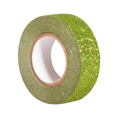 Rayher 59925426 glitter Tape, 15 mm, Rotolo 5 m, Immergruen - Foto 5