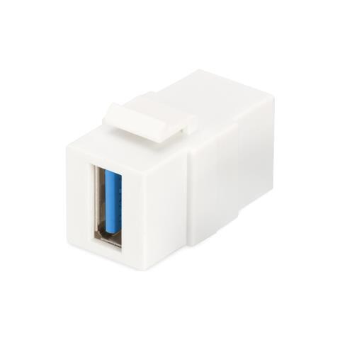 Usb 3.0 Keystone Module Female / Female Color White - Foto 1