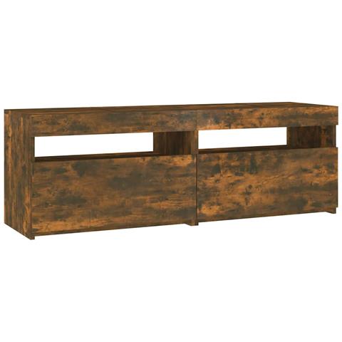 Mobile Porta TV con Luci LED Rovere Fumo 120x35x40 cm - Foto 2