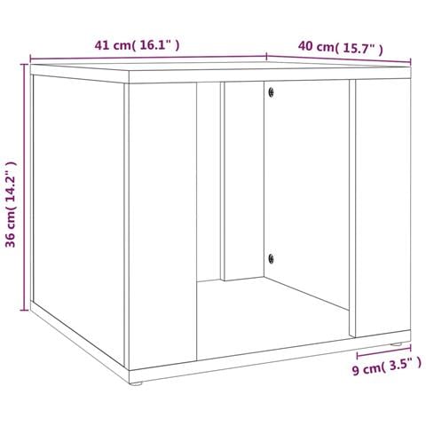 Comodino Rovere Fumo 41x40x36 Cm In Legno Multistrato - Foto 7