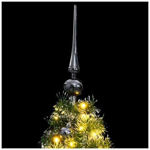 Albero Natale Artificiale 150 Led Palline E Neve Fioccata 150cm - Foto 2