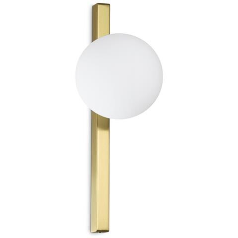 Applique Da Parete Contemporaneo Binomio Metallo Ottone 1 Luce G9 4w 3000k Ip20 - Foto 1