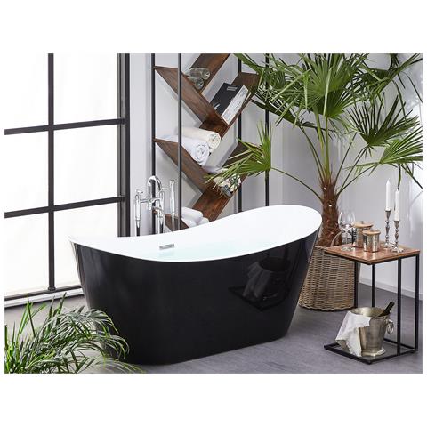 Vasca Da Bagno Freestanding Antigua 160 X 76 Cm Nero - Foto 1