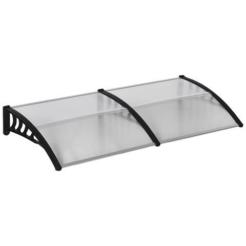 Tettoia Moderna In Policarbonato, Alluminio E Pp Per Balconi, Finestre E Porte, 200x96x27 Cm - Foto 1