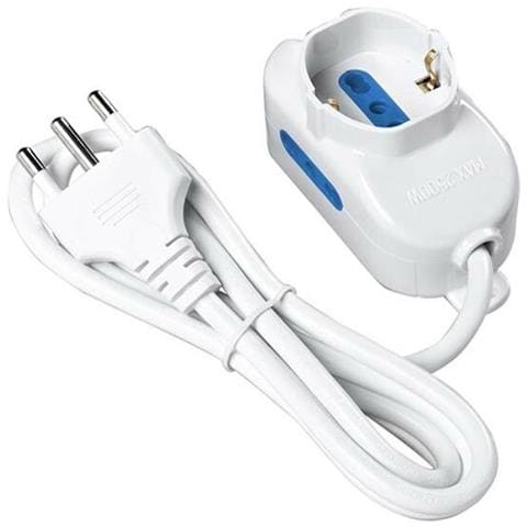 Multipresa Elettrica 3 Posti Scarpetta. Ciabatta Prolunga Multi Presa Spina - Foto 1