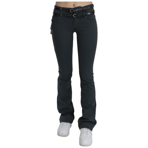 Jeans Per Pantaloni In Denim Svasato Slim A Vita Media Grigia - W24 - Foto 1