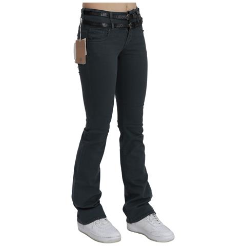 Jeans Per Pantaloni In Denim Svasato Slim A Vita Media Grigia - W24 - Foto 2