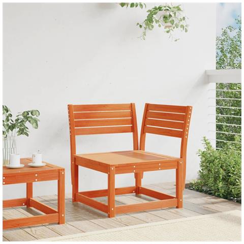 Divano Angolare Giardino Marrone Cera 73x73x78cm Massello Pino - Foto 3