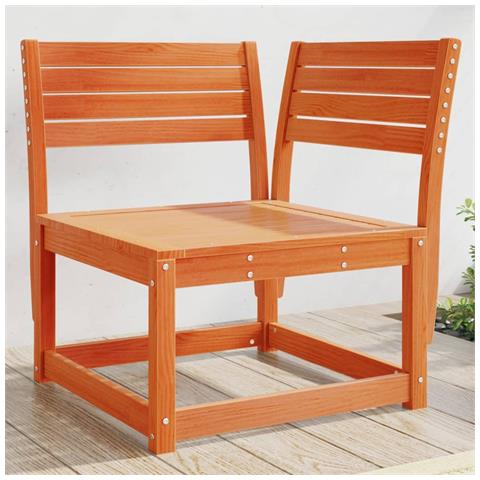 Divano Angolare Giardino Marrone Cera 73x73x78cm Massello Pino - Foto 1