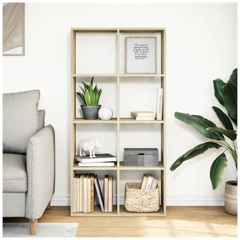 Libreria Divisorio Rovere Sonoma 69,5x29x137,5 Cm In Truciolato - Foto 3