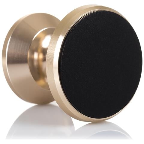Supporto Magnetico Per Auto Con Rotazione A 360° E Regolazione Dell'inclinazione. 3x3x3cm. Colore: Oro - Foto 1