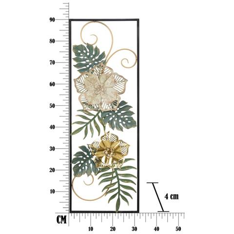 Decorazione In Metallo 3d Foglia 42 - Multicolore - Metallo - 31x4x90 Cm - Foto 6