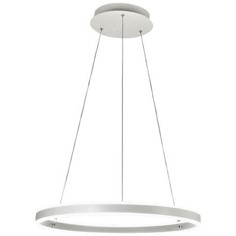 Lampada A Sospensione Led Palau 60w 3000k Dimmerabile Ø60cm Bianco - Design Moderno In Metallo E Metacrilato - Foto 1