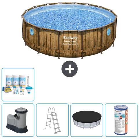 Piscina Fuori Terra - In Giro - 488x122 Cm - Bruin - Include Accessori Coordinati Cb29 - Foto 1