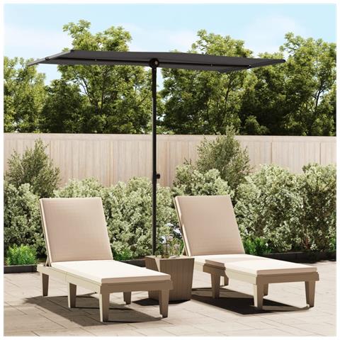 Lusso Casadino -  Ombrellone Da Giardino Palo In Alluminio 180x110cm Antracite - Foto 8