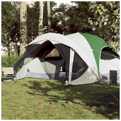 Tenda Familiare Cabina per 6 Persone Verde Impermeabile - Foto 2