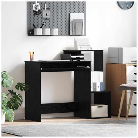 Scrivania in Rovere Nero Rovere Nero Legno ingegnerizzato, MDF - Foto 2