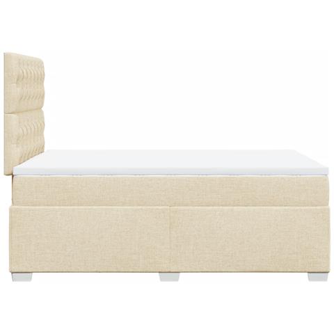 Giroletto a Molle con Materasso Crema 120x190 cm in Tessuto - Foto 9