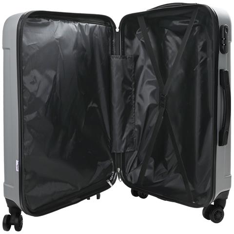 Set di valigie 3 pcs Bagaglio rigido Argento 20'' 24'' 28'' ABS - Foto 2