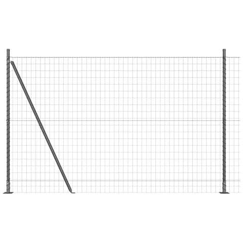 Recinzione Euro con Base in Calcestruzzo 10 x 1,4 m Grigio Rete - Foto 1