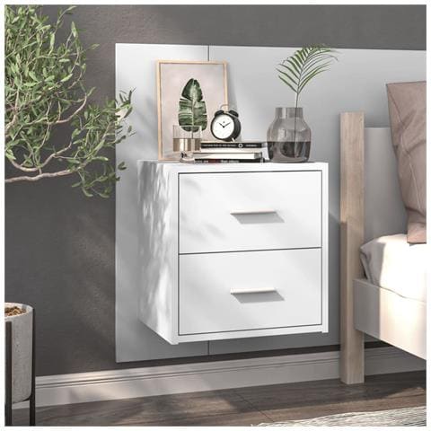 Lusso Casadino -  Comodini A Parete 2 Pz Bianchi - Foto 2