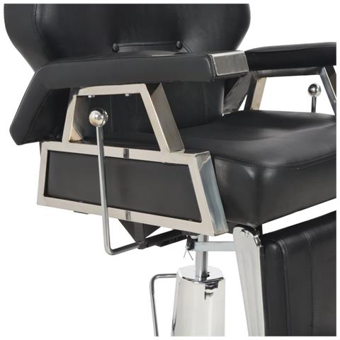 Poltrona Da Barbiere Nera 72x68x98 Cm In Similpelle - Foto 8