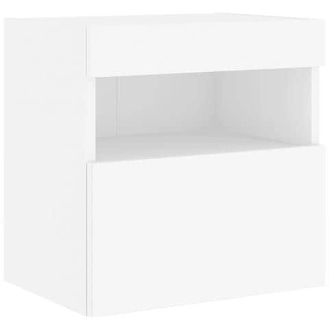 Mobili TV a Muro con LED 5pz Bianchi in Legno Multistrato - Foto 9