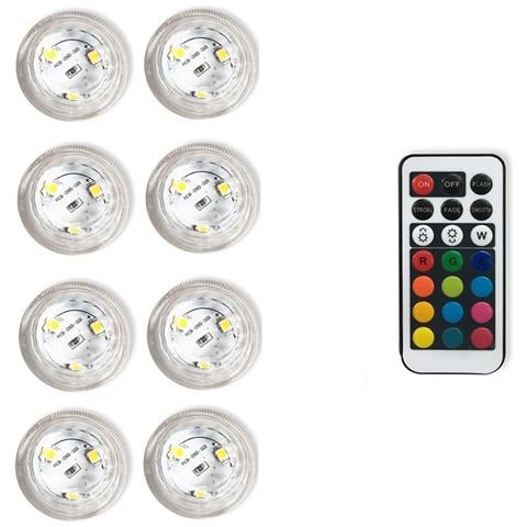 Luci Led Impermeabili A Forma Di Diamante Con Telecomando - 8 Luci Che Cambiano Colore - Foto 1