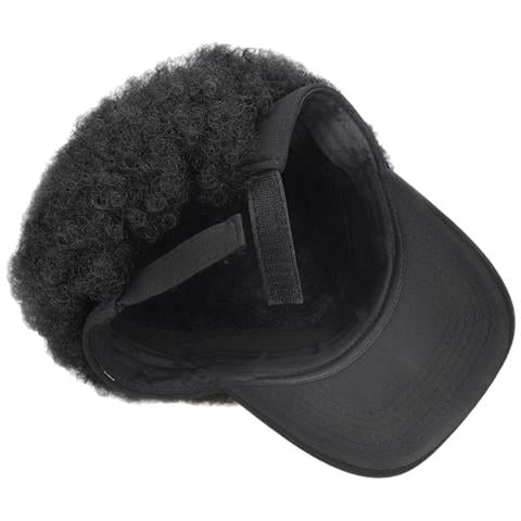 Parrucca Con Cappellino Da Baseball Da Uomo Stile Afro Nero - Trasformazione Istantanea - Foto 2