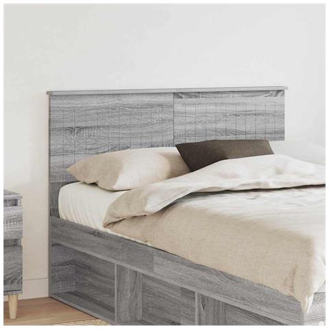 Testiera con testiera Grigio Sonoma 135 cm Legno multistrato - Foto 2
