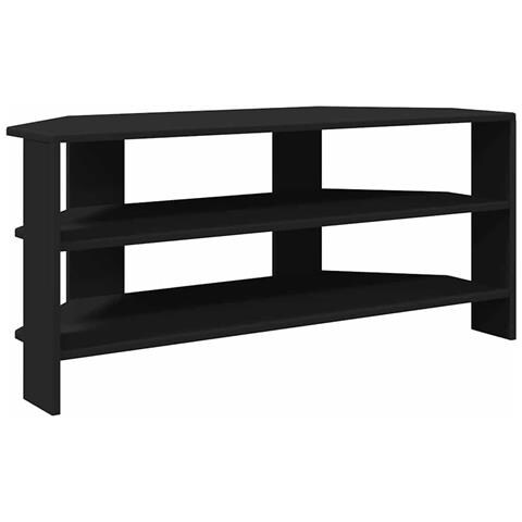 MobileTVAngolare Nero 102x40,5x45cm Legno multistrato - Foto 1