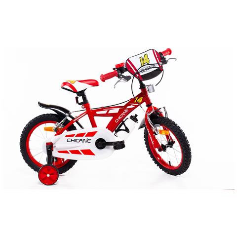 Sch Chicane 14'' - Bicicletta Per Bambini (4-6 Anni), Ruote 14'', Telaio Acciaio, Con Accessori - Colore Rosso - Foto 1