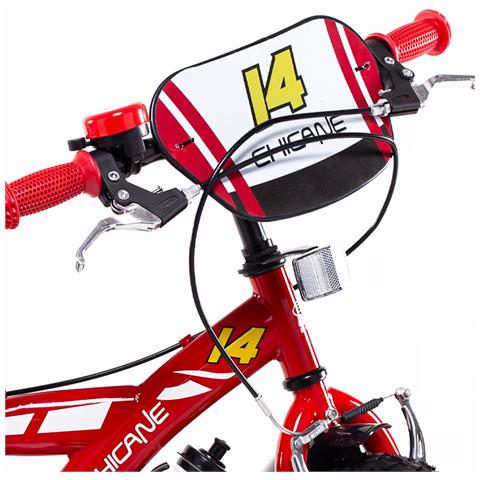 Sch Chicane 14'' - Bicicletta Per Bambini (4-6 Anni), Ruote 14'', Telaio Acciaio, Con Accessori - Colore Rosso - Foto 2