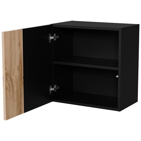 Fonteno - Mobile Pensile Un Ripiano, 49.9x50h Cm Nero Antracite - Foto 4