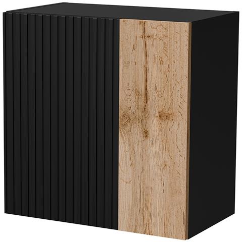 Fonteno - Mobile Pensile Un Ripiano, 49.9x50h Cm Nero Antracite - Foto 1