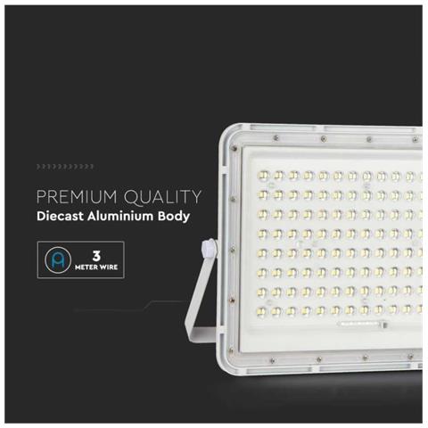 Faro LED con Telecomando e Pannello Solare 20W 4000K IP65, colore Bianco - Foto 2