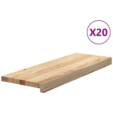 Gradini 20 pz 70x30x2 cm in Rovere Massello Non Trattato - Foto 1