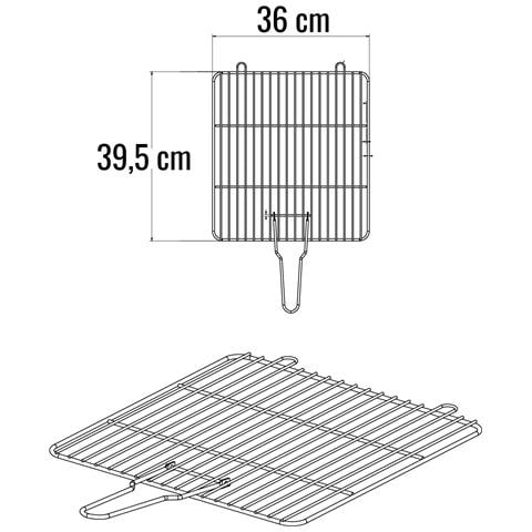Griglia Singola In Acciaio Cromato - 39,5 X 36 Cm - Foto 1