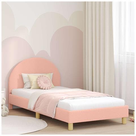 Struttura letto bambini con testata Rosa 90 x 200 cm - Foto 2