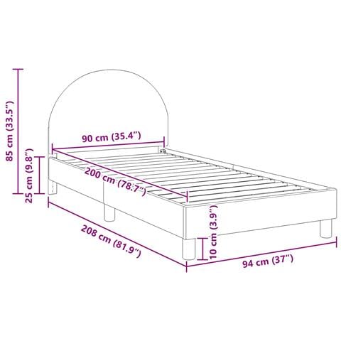 Struttura letto bambini con testata Rosa 90 x 200 cm - Foto 9
